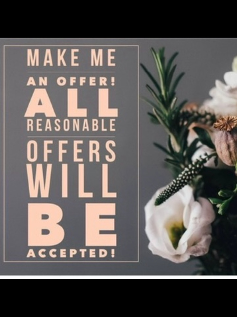 Gray & Blush Floral Accent Sign - Women Accessories